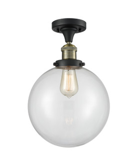 Franklin Restoration LED Semi-Flush Mount in Black Antique Brass (405|517-1CH-BAB-G202-10-LED)