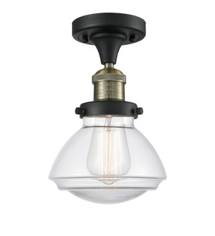 Franklin Restoration LED Semi-Flush Mount in Black Antique Brass (405|517-1CH-BAB-G322-LED)