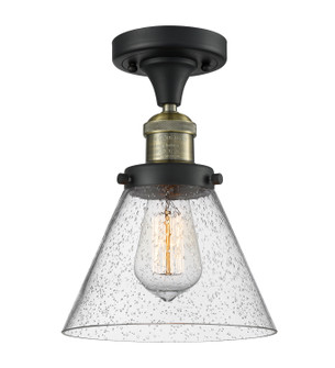 Franklin Restoration LED Semi-Flush Mount in Black Antique Brass (405|517-1CH-BAB-G44-LED)
