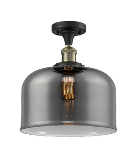 Franklin Restoration One Light Semi-Flush Mount in Black Antique Brass (405|517-1CH-BAB-G73-L)