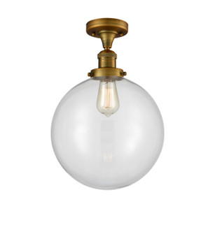 Franklin Restoration One Light Semi-Flush Mount in Brushed Brass (405|517-1CH-BB-G202-12)