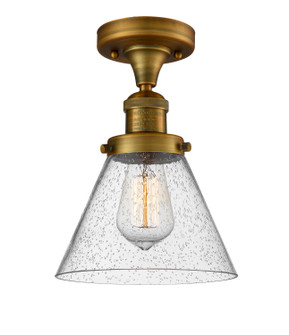Franklin Restoration One Light Semi-Flush Mount in Brushed Brass (405|517-1CH-BB-G44)