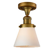Franklin Restoration One Light Semi-Flush Mount in Brushed Brass (405|517-1CH-BB-G61)