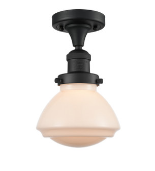 Franklin Restoration One Light Semi-Flush Mount in Matte Black (405|517-1CH-BK-G321)