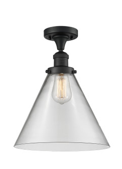 Franklin Restoration LED Semi-Flush Mount in Matte Black (405|517-1CH-BK-G42-L-LED)