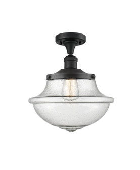 Franklin Restoration One Light Semi-Flush Mount in Matte Black (405|517-1CH-BK-G544)