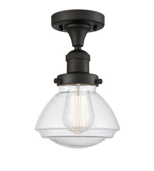 Franklin Restoration One Light Semi-Flush Mount in Oil Rubbed Bronze (405|517-1CH-OB-G324)