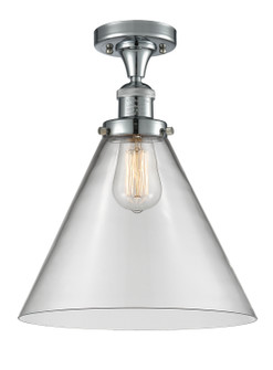 Franklin Restoration One Light Semi-Flush Mount in Polished Chrome (405|517-1CH-PC-G42-L)