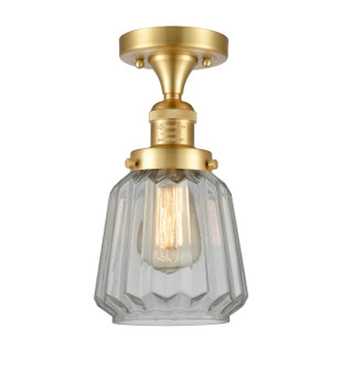 Franklin Restoration LED Semi-Flush Mount in Satin Gold (405|517-1CH-SG-G142-LED)