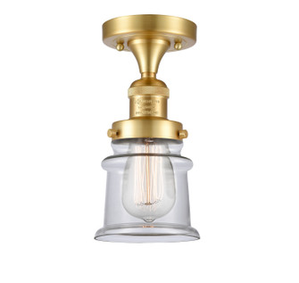 Franklin Restoration One Light Semi-Flush Mount in Satin Gold (405|517-1CH-SG-G182S)