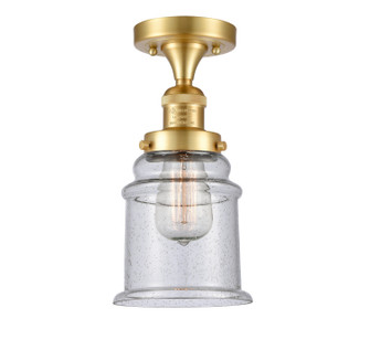 Franklin Restoration One Light Semi-Flush Mount in Satin Gold (405|517-1CH-SG-G184)