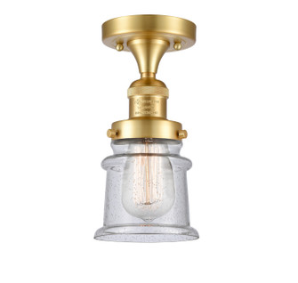 Franklin Restoration One Light Semi-Flush Mount in Satin Gold (405|517-1CH-SG-G184S)