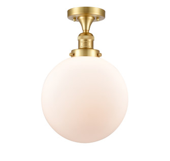 Franklin Restoration One Light Semi-Flush Mount in Satin Gold (405|517-1CH-SG-G201-10)