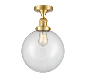Franklin Restoration One Light Semi-Flush Mount in Satin Gold (405|517-1CH-SG-G202-10)