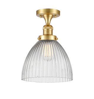 Franklin Restoration One Light Semi-Flush Mount in Satin Gold (405|517-1CH-SG-G222)