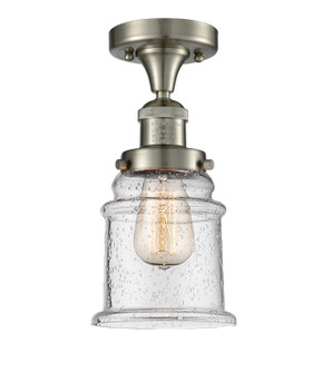 Franklin Restoration One Light Semi-Flush Mount in Brushed Satin Nickel (405|517-1CH-SN-G184)