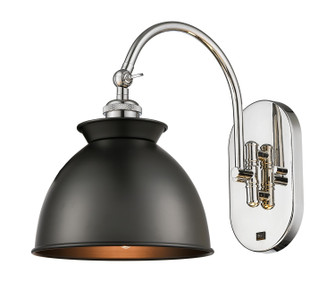 Ballston One Light Wall Sconce in Polished Nickel (405|518-1W-PN-M14-BK)