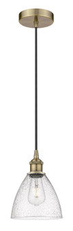 Edison One Light Mini Pendant in Antique Brass (405|616-1P-AB-GBD-754)
