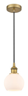 Edison One Light Mini Pendant in Brushed Brass (405|616-1P-BB-G121-6)
