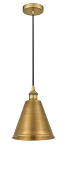 Edison One Light Mini Pendant in Brushed Brass (405|616-1P-BB-MBC-8-BB)