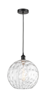 Edison One Light Mini Pendant in Matte Black (405|616-1P-BK-G1215-12)