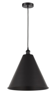 Edison One Light Mini Pendant in Matte Black (405|616-1P-BK-MBC-16-BK)