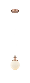 Edison One Light Mini Pendant in Antique Copper (405|616-1PH-AC-G201-6)