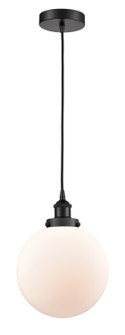 Edison One Light Mini Pendant in Matte Black (405|616-1PH-BK-G201-10)