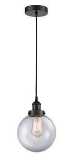 Edison One Light Mini Pendant in Matte Black (405|616-1PH-BK-G202-8)