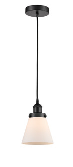 Edison One Light Mini Pendant in Matte Black (405|616-1PH-BK-G61)