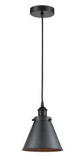 Edison One Light Mini Pendant in Matte Black (405|616-1PH-BK-M13-BK)