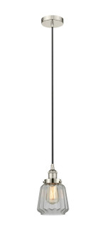 Edison One Light Mini Pendant in Polished Nickel (405|616-1PH-PN-G142)