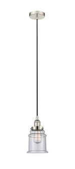 Edison LED Mini Pendant in Polished Nickel (405|616-1PH-PN-G181-LED)