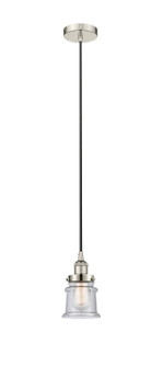 Edison LED Mini Pendant in Polished Nickel (405|616-1PH-PN-G184S-LED)