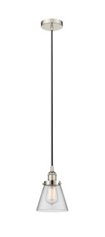 Edison One Light Mini Pendant in Polished Nickel (405|616-1PH-PN-G62)