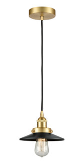 Edison One Light Mini Pendant in Satin Gold (405|616-1PH-SG-M6-BK)