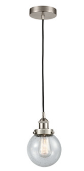 Edison LED Mini Pendant in Brushed Satin Nickel (405|616-1PH-SN-G204-6-LED)