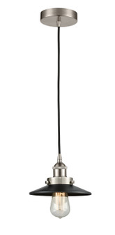 Edison One Light Mini Pendant in Brushed Satin Nickel (405|616-1PH-SN-M6-BK)