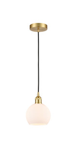 Edison One Light Mini Pendant in Satin Gold (405|616-1P-SG-G121-6)