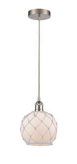 Edison One Light Mini Pendant in Brushed Satin Nickel (405|616-1P-SN-G121-8RW)