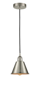 Edison LED Pendant in Brushed Satin Nickel (405|616-1P-SN-M8-LED)