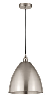 Edison One Light Mini Pendant in Brushed Satin Nickel (405|616-1P-SN-MBD-12-SN)
