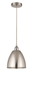 Edison LED Mini Pendant in Brushed Satin Nickel (405|616-1P-SN-MBD-9-SN-LED)