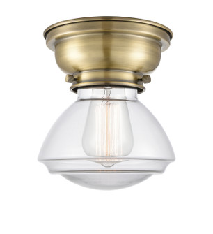 Franklin Restoration One Light Flush Mount in Antique Brass (405|623-1F-AB-G322)