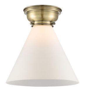 Franklin Restoration One Light Flush Mount in Antique Brass (405|623-1F-AB-G41-L)