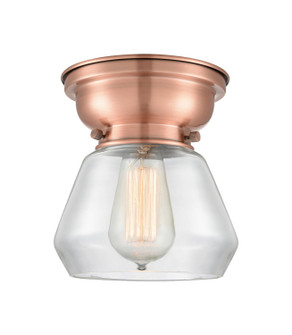 Franklin Restoration One Light Flush Mount in Antique Copper (405|623-1F-AC-G172)
