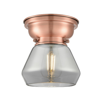 Franklin Restoration One Light Flush Mount in Antique Copper (405|623-1F-AC-G173)