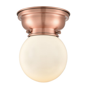 Franklin Restoration One Light Flush Mount in Antique Copper (405|623-1F-AC-G201-6)