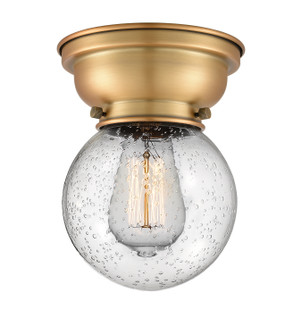 Franklin Restoration One Light Flush Mount in Brushed Brass (405|623-1F-BB-G204-6)