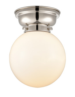 Franklin Restoration One Light Flush Mount in Polished Nickel (405|623-1F-PN-G201-8)